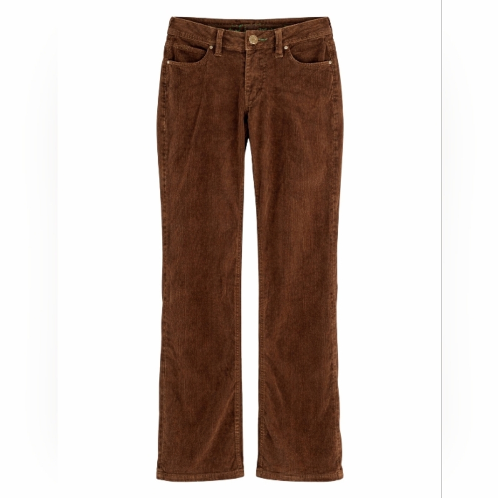 Worn Jeans Brown Corduroy Pants Straight‎ Leg 27x34 Cotton